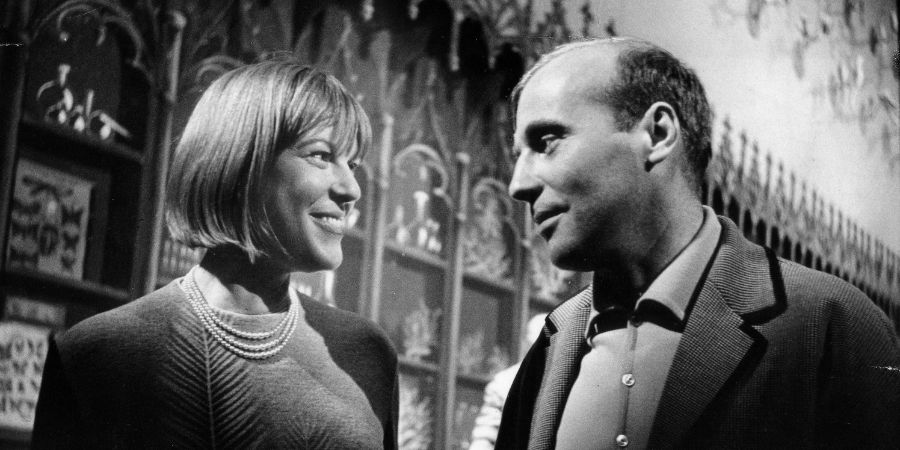 Hans-Werner Henze mit Frau Bachmann