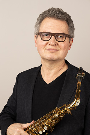 Marcus Weiss with saxophone