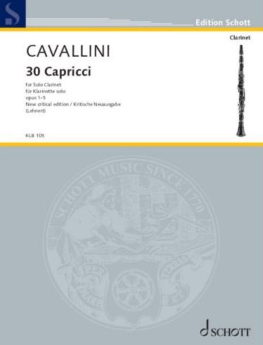 Coverbild vom Klarinettentitel 30 Capricci von Cavallini