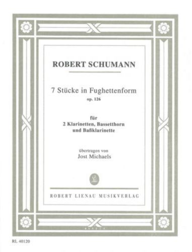 Coverbild vom Bassetthorntitel 7 Stücke in Fughettenform von Robert Schumann