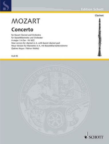 Coverbild vom Klarinettentitel Concerto von Wolfang Amadeus Mozart