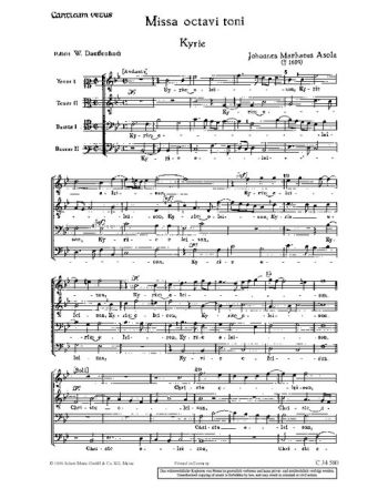 Missa octavi toni 4 covum inaequalium