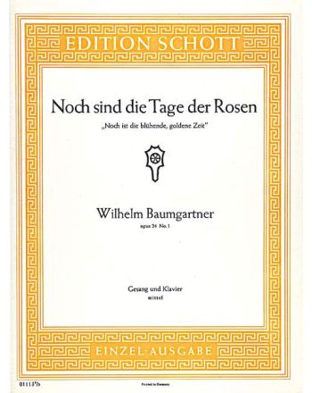 Noch sind die Tage der Rosen B-flat major