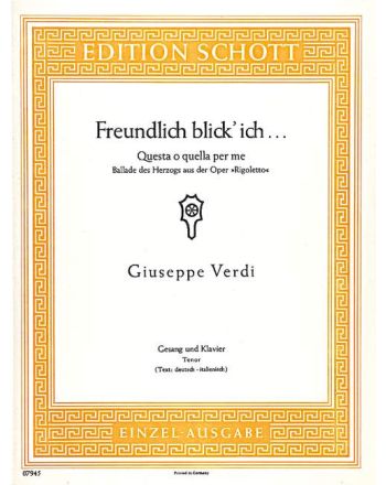 Freundlich blick' ich