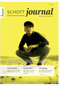 Schott Journal Cover to Hans Werner Henze 100th julibee