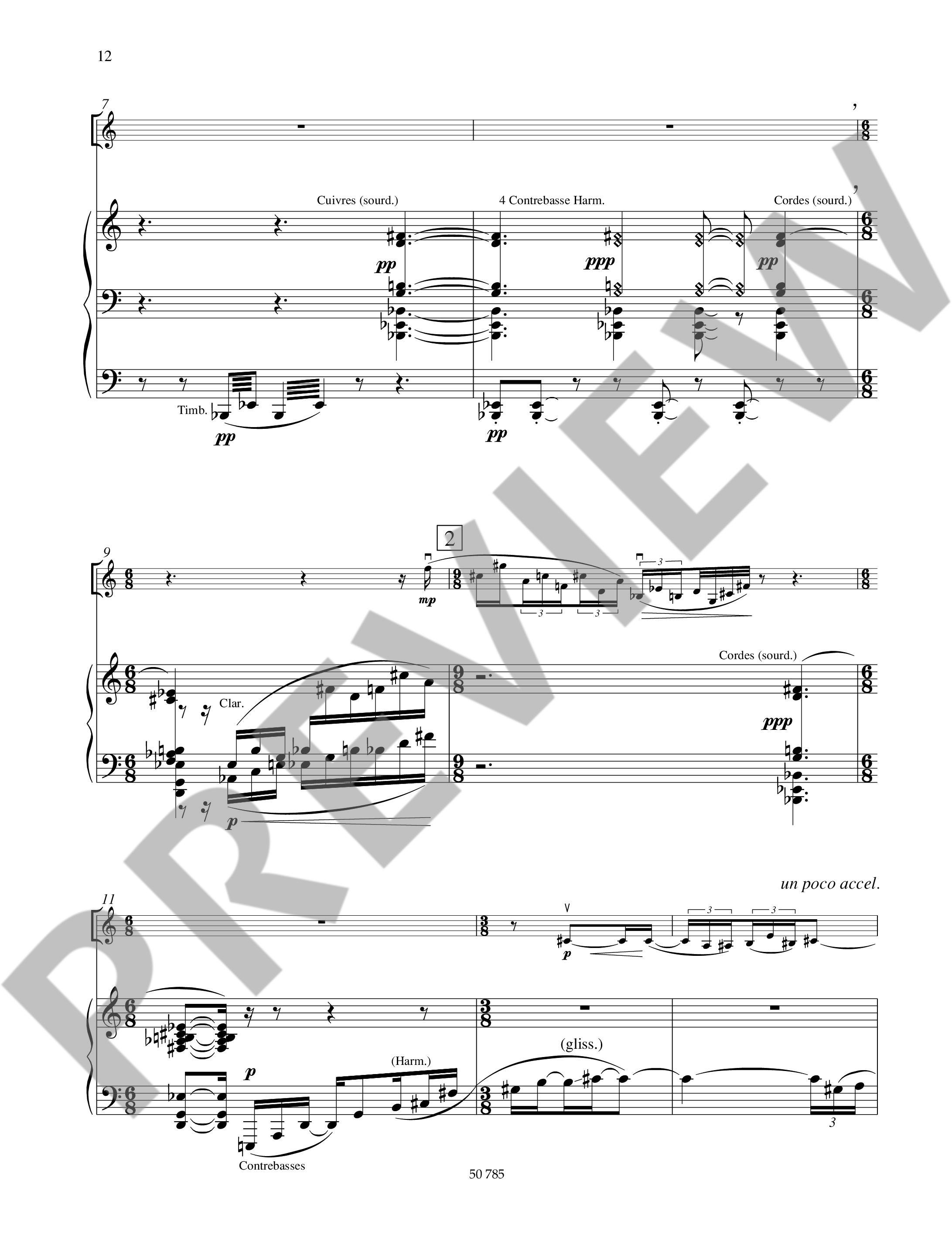Sample 2 : Dutilleux, Henri : Sur le même accord, Nocturne - violin and orchestra - Schott Digital