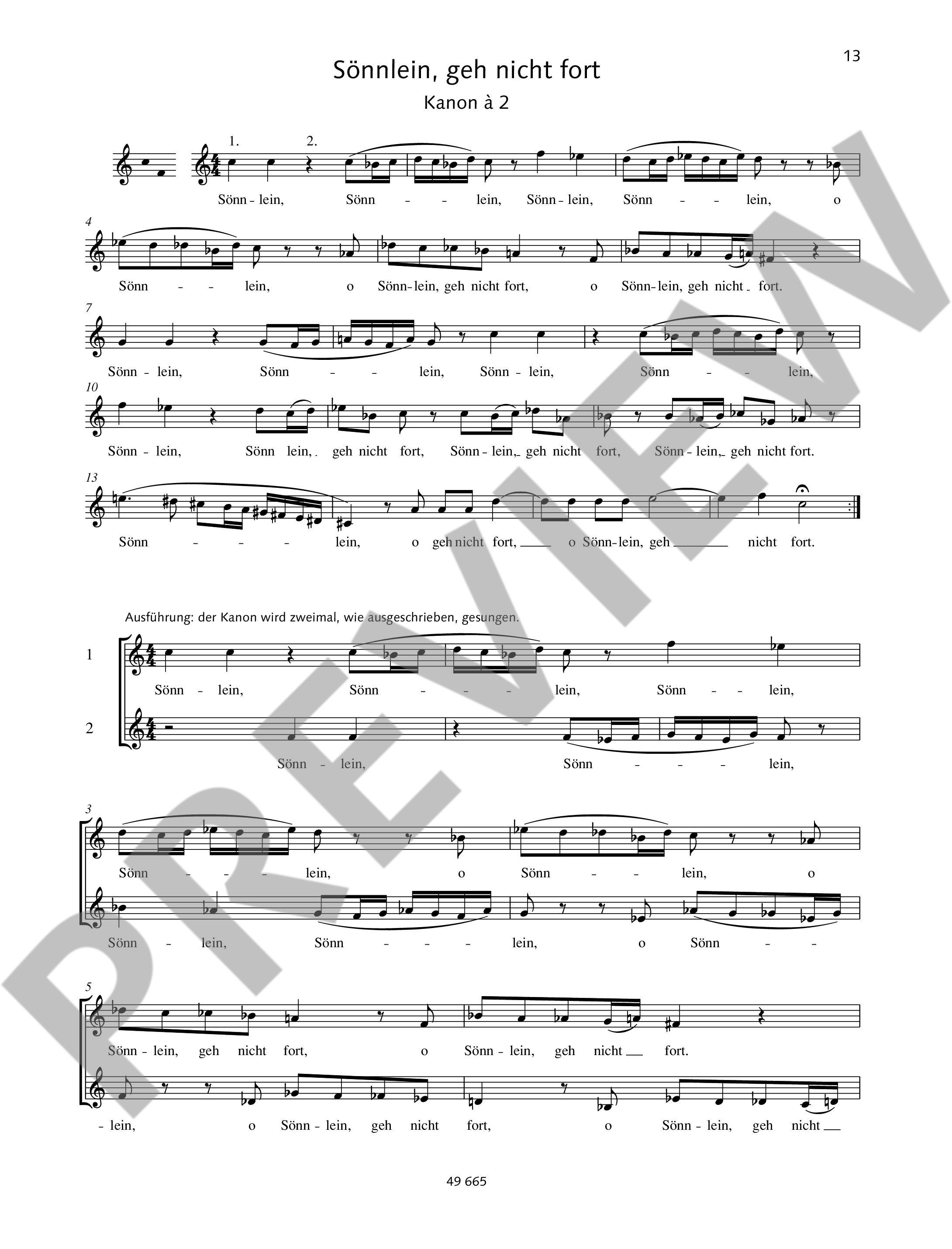 Sample 3 : Hindemith, Paul : Kanons, Volume 1 for choir a cappella - choir a cappella - Schott Digital