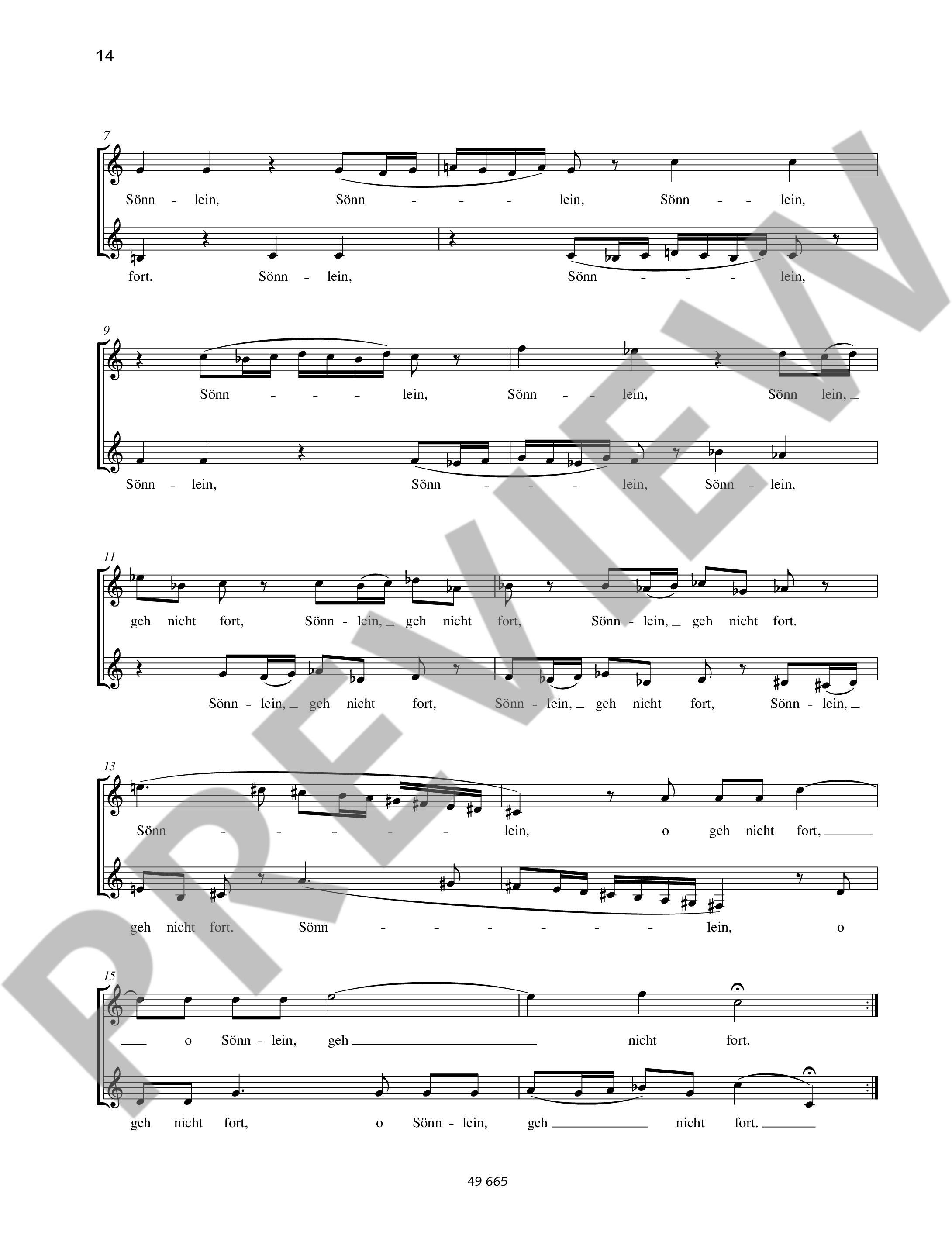 Sample 4 : Hindemith, Paul : Kanons, Volume 1 for choir a cappella - choir a cappella - Schott Digital