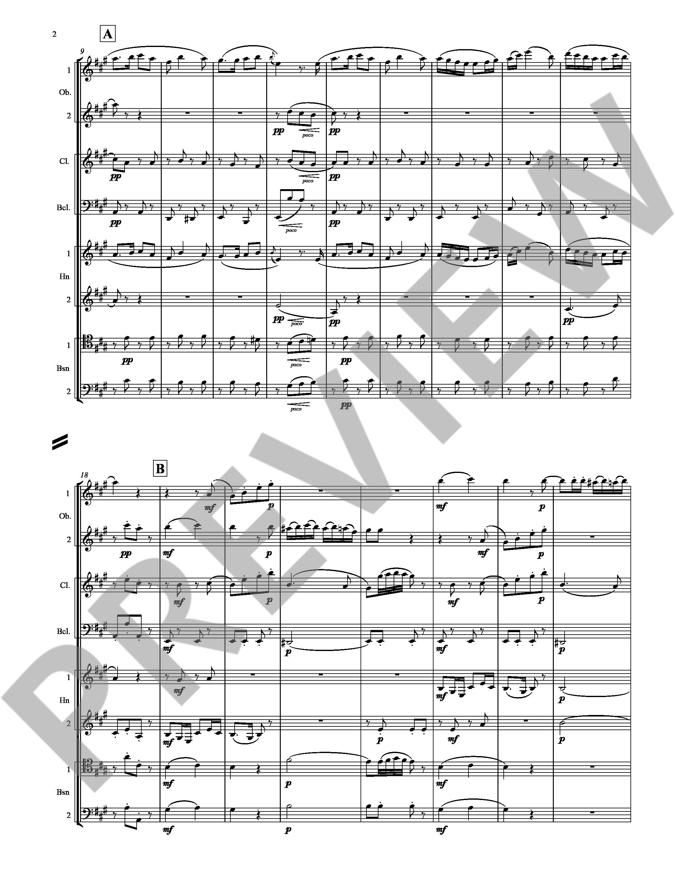 Sample 3 : Martland, Steve : Wolf-Gang, Six Mozart opera arias arranged by Steve Martland - wind octet - Schott
