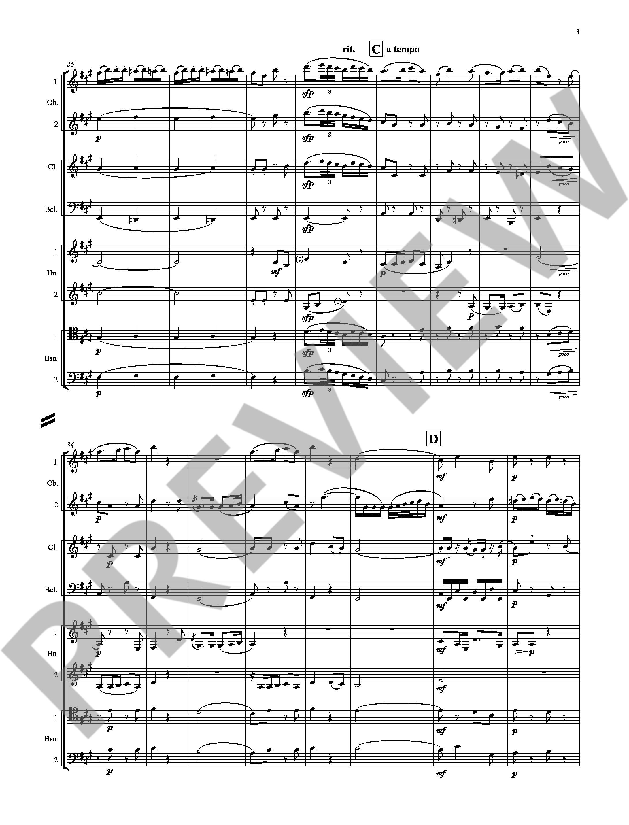 Sample 4 : Martland, Steve : Wolf-Gang, Six Mozart opera arias arranged by Steve Martland - wind octet - Schott