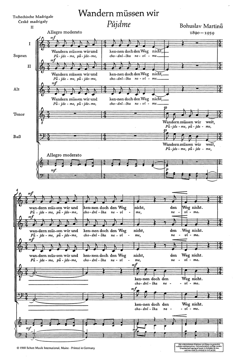 Tschechische Madrigale · České madrigaly