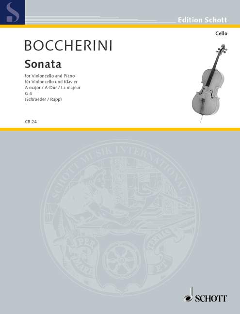 Boccherini, Luigi : Sonata A Major,  - cello and piano - Schott Digital