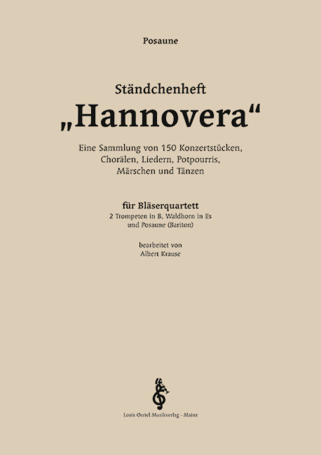 Hannovera, Ständchenheft - 2 trumpets, natural horn in Eb and trombone (baritone) - Schott Digital