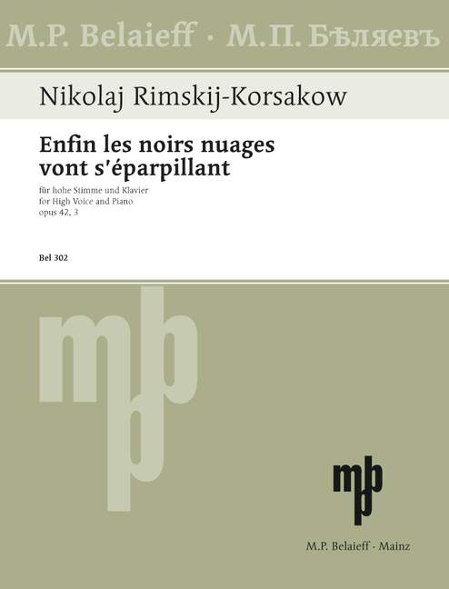 Rimsky-Korsakov, Nikolai : Enfin les noirs nuages vont s’éparpillant, from Four Songs op. 42 - hi