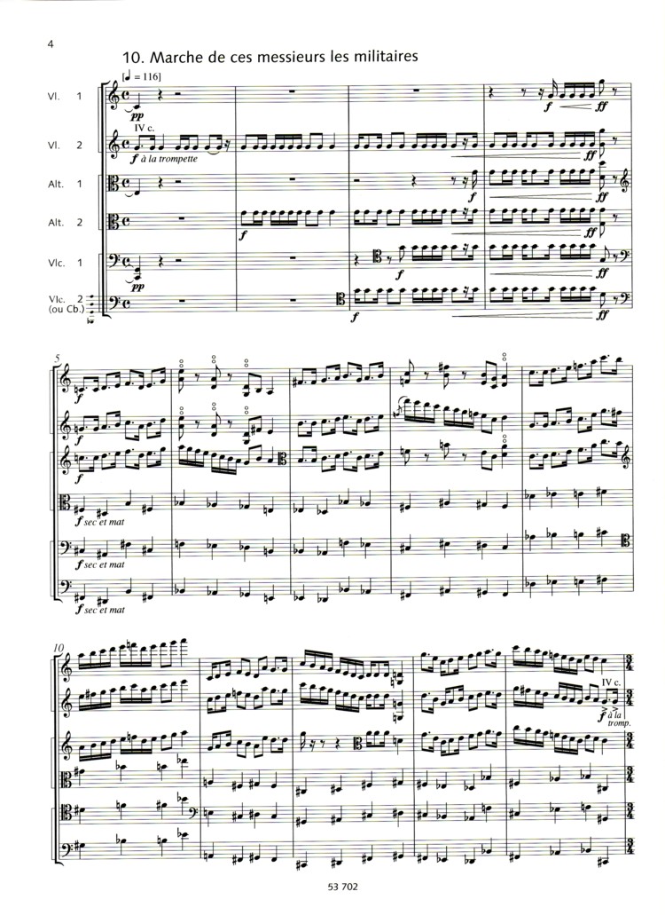 Sample 2 : Koechlin, Charles : Le Portrait de Daisy Hamilton, Ten Pieces for String Sextet - string sextet - Sc