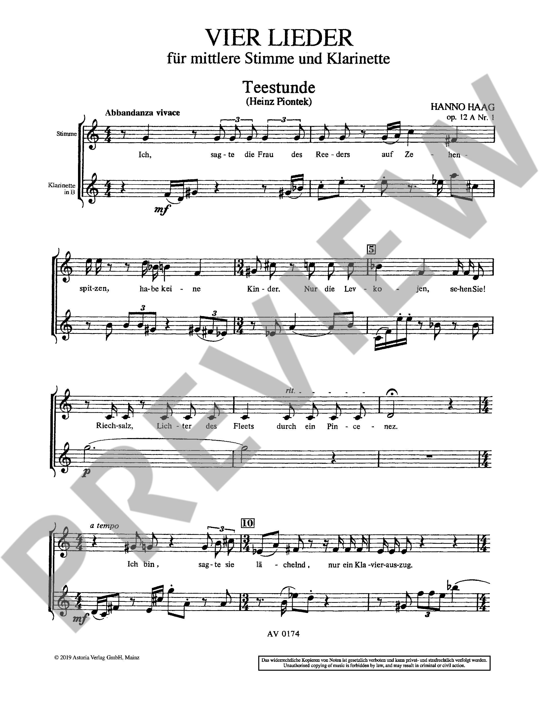 Vier Lieder