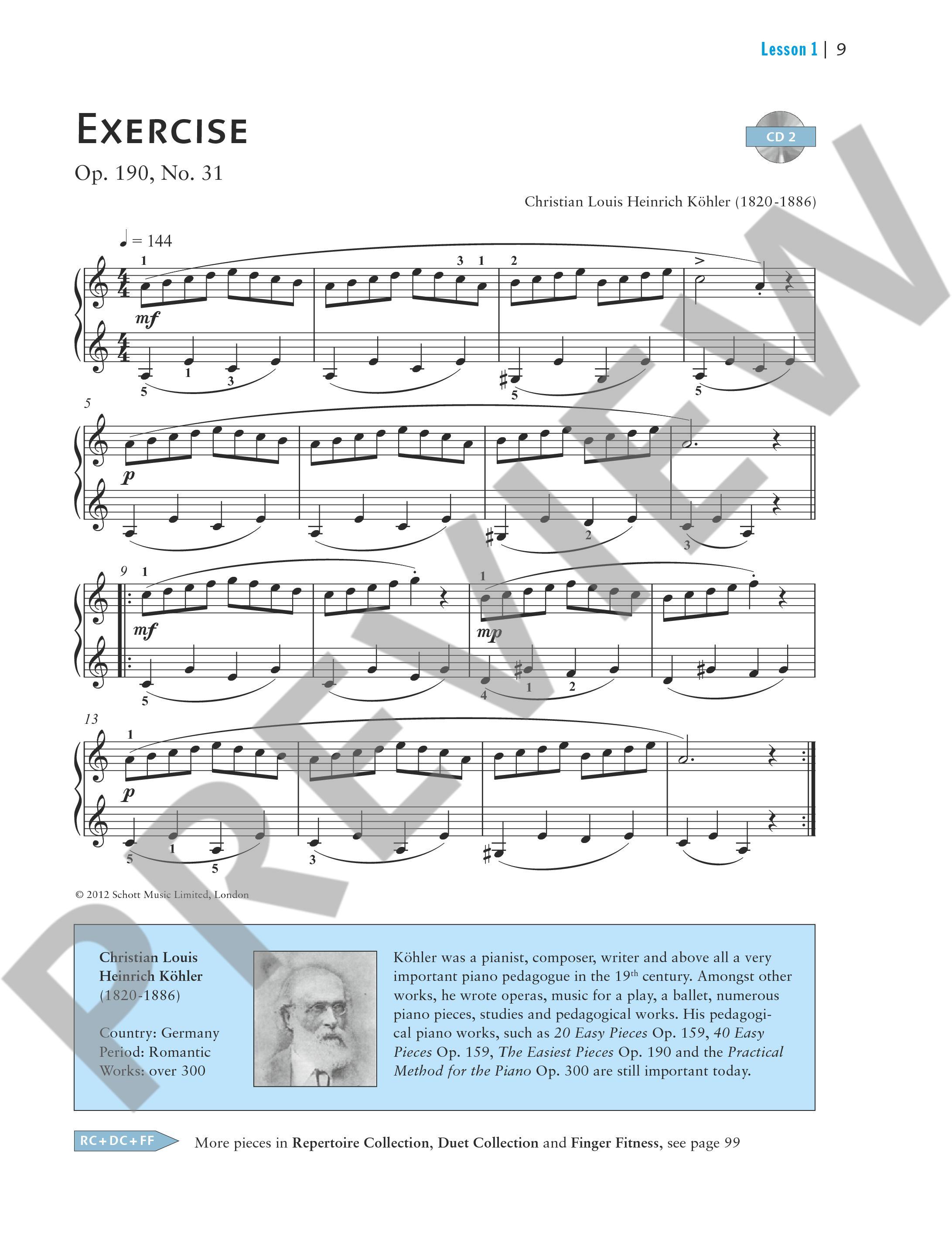 Sample 3 : The Classical Piano Method, Method Book 2 - Piano - Schott Digital