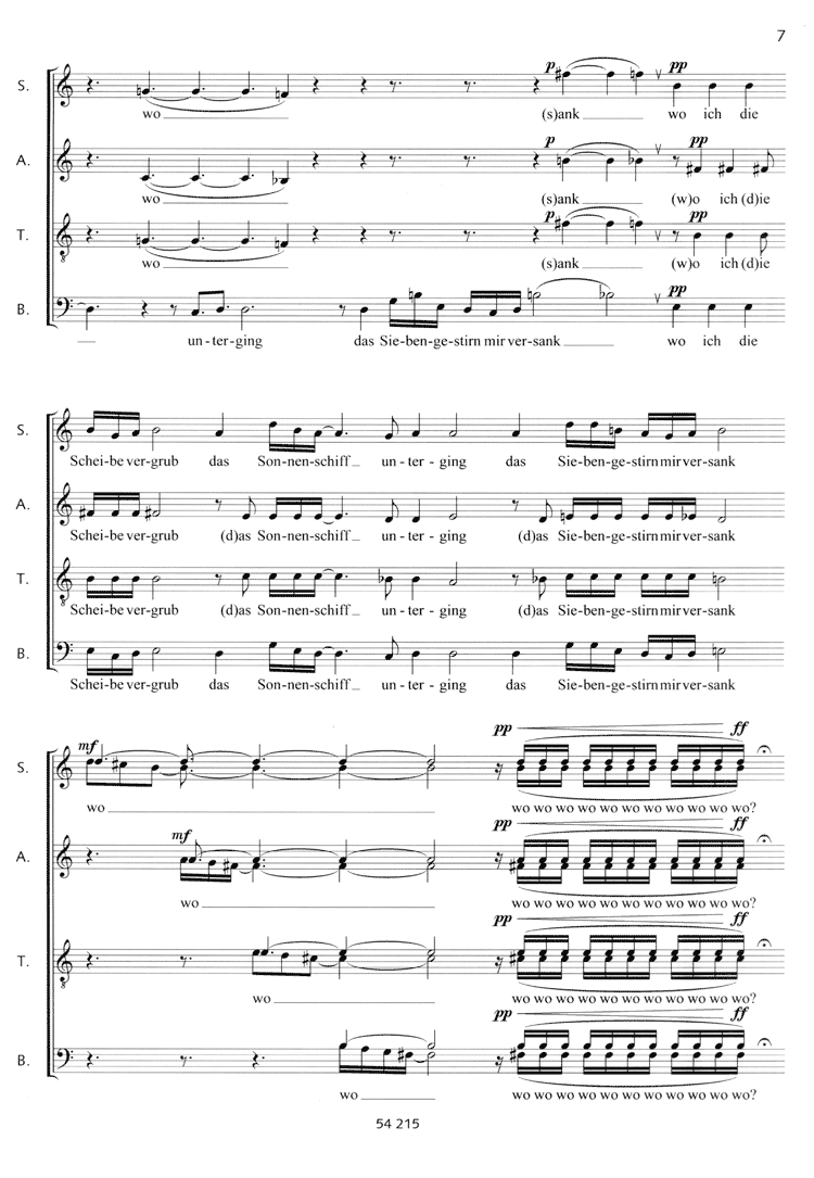 Sample 1 : Hiller, Wilfried : Die Himmelscheibe von Nebra, für gemischten Chor und zwei Ambosse - mixed choir