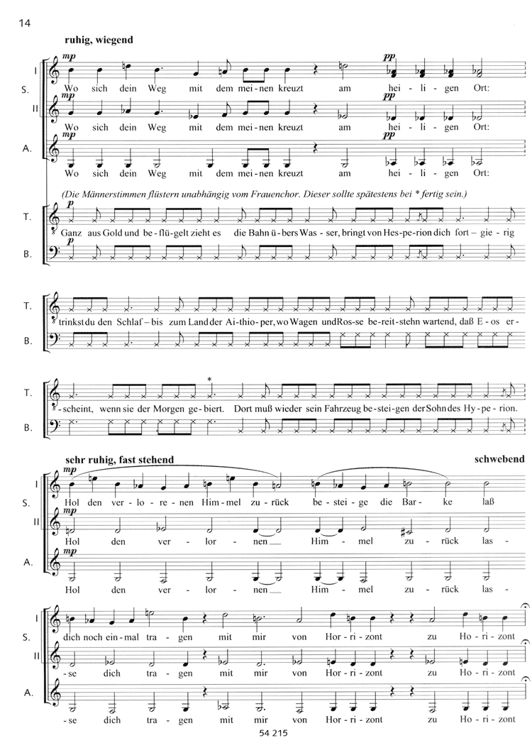 Sample 2 : Hiller, Wilfried : Die Himmelscheibe von Nebra, für gemischten Chor und zwei Ambosse - mixed choir