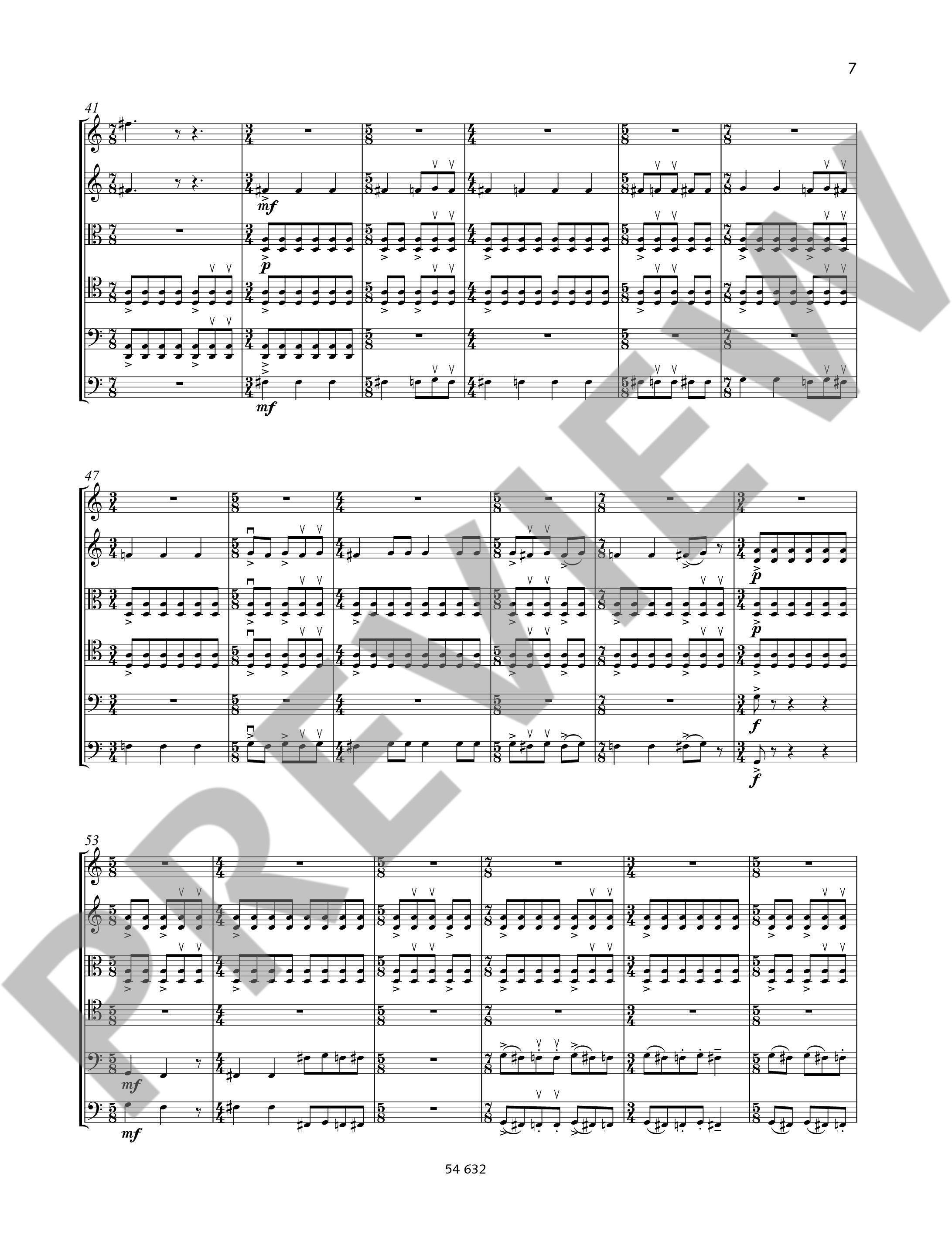 Sample 2 : Widmann, Jörg : 180 beats per minute, for string sextet - string sextet - Schott Digital
