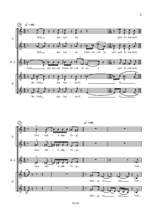Sample 3 : Eötvös, Peter : Herbsttag, for girl's choir (SSMezAA) a cappella - girl's choir (SSMezAA) a cappel