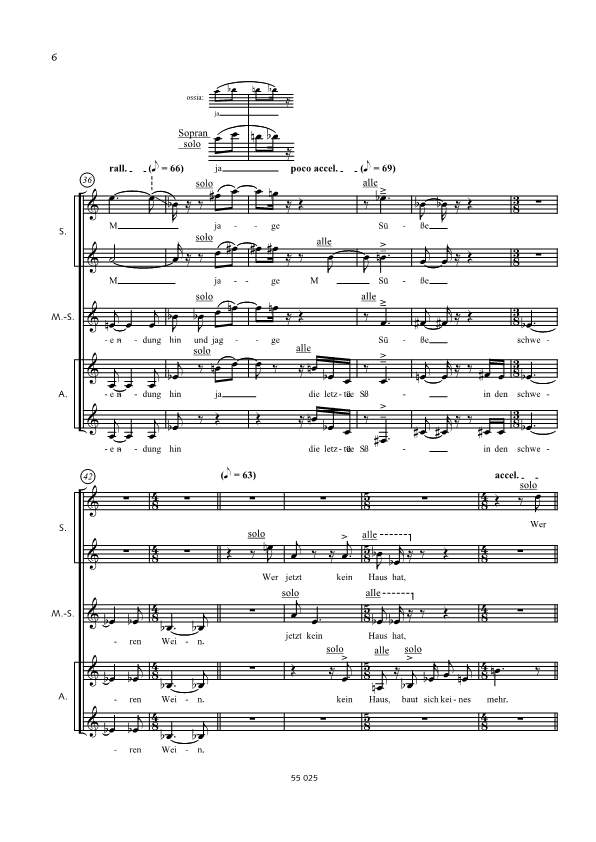 Sample 4 : Eötvös, Peter : Herbsttag, for girl's choir (SSMezAA) a cappella - girl's choir (SSMezAA) a cappel