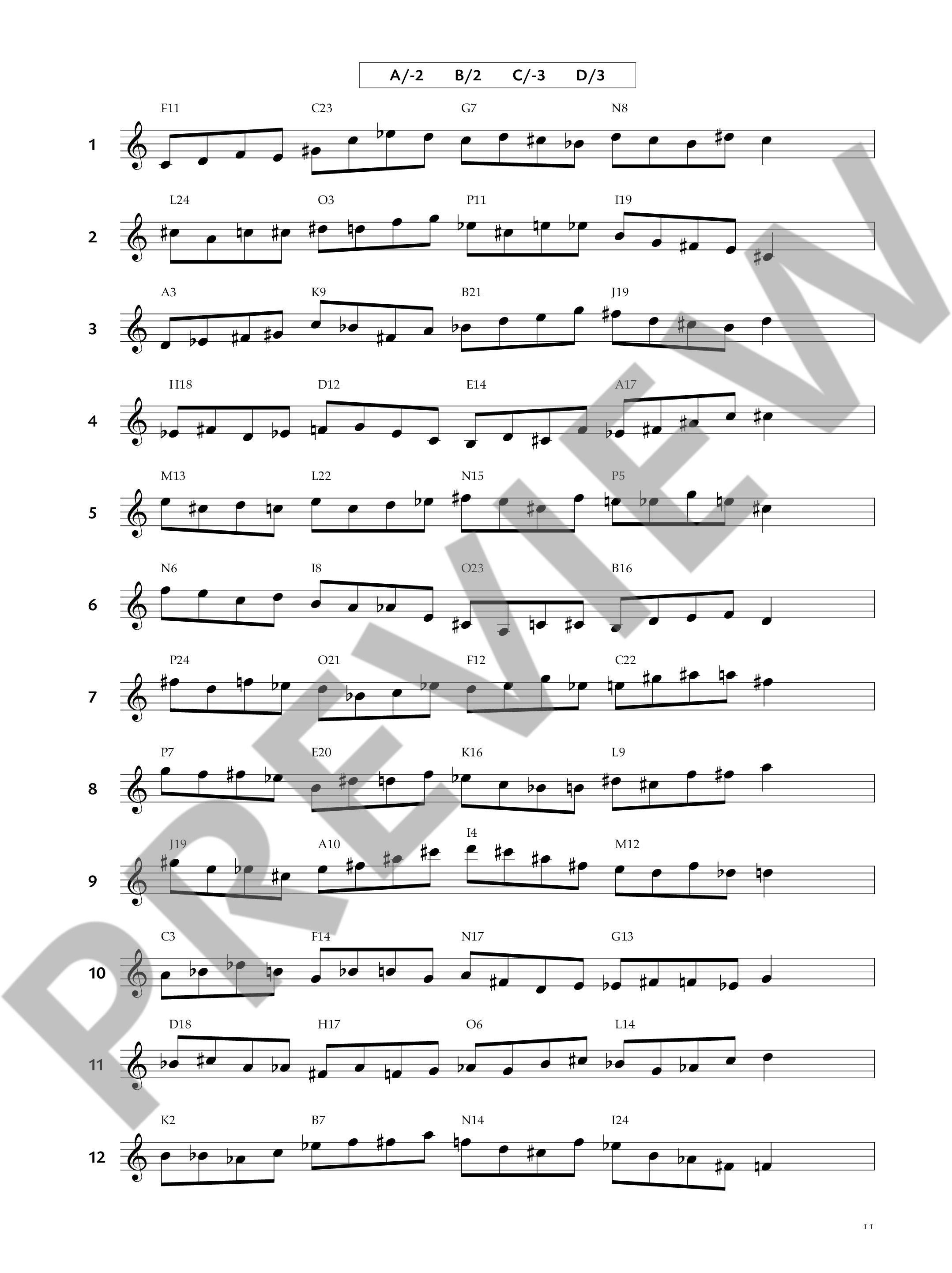 Sample 3 : Thesaurus of Intervallic Melodies,  - melody instruments - Schott Digital