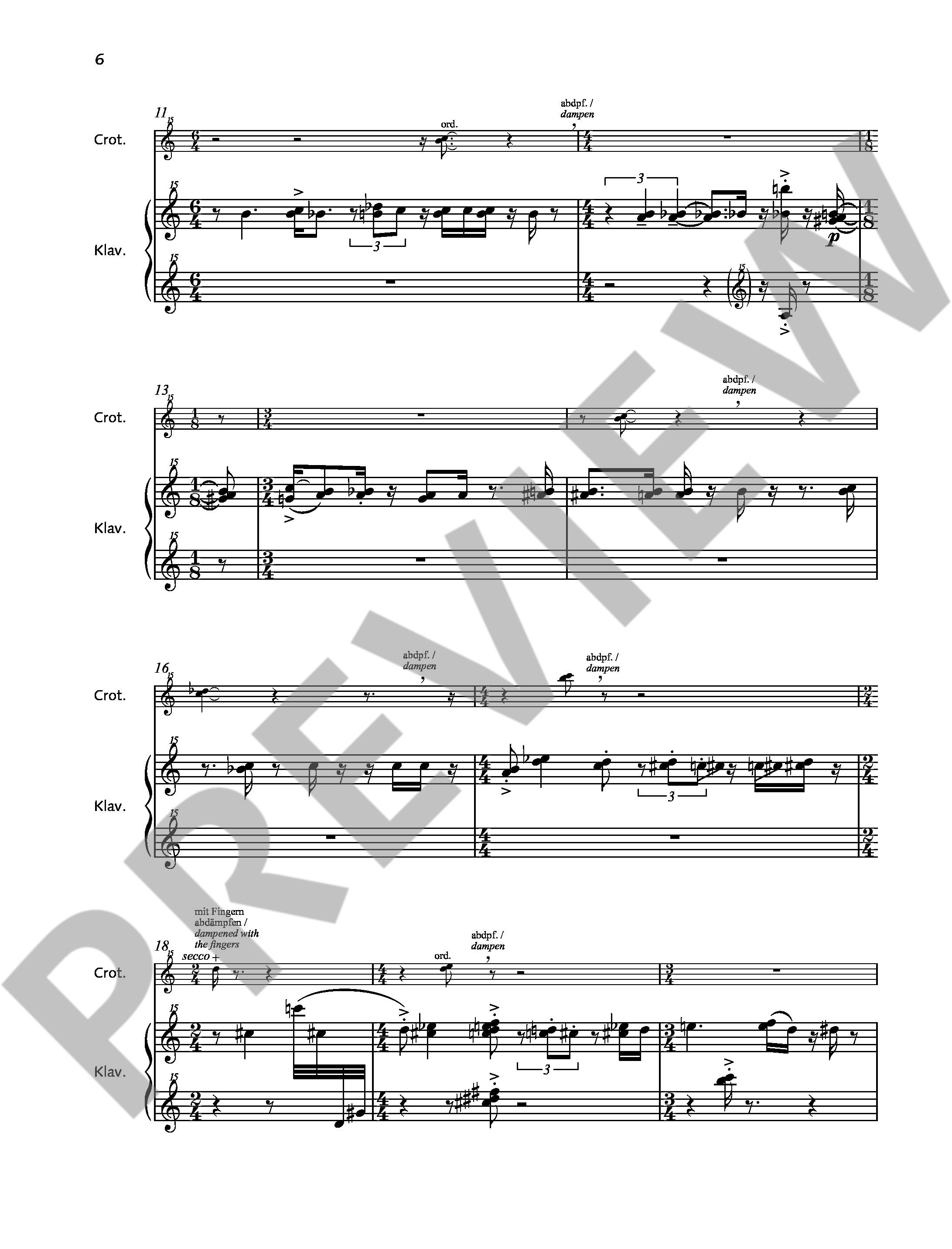 Sample 2 : Widmann, Jörg : Wandrers Nachtlied, für Sopran und fünf Instrumente - soprano and 5 instruments -