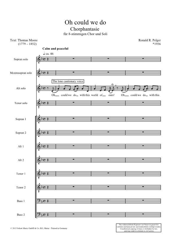 Sample 1 : Pelger, Ronald R. : Oh could we do, Imagination for Chorus with Lyrics by Thomas Moore - mixed choir
