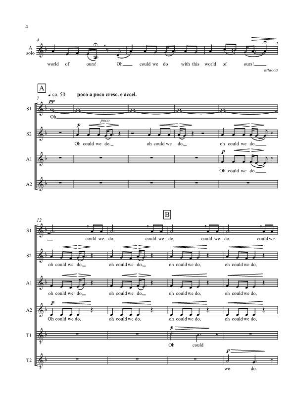 Sample 2 : Pelger, Ronald R. : Oh could we do, Imagination for Chorus with Lyrics by Thomas Moore - mixed choir
