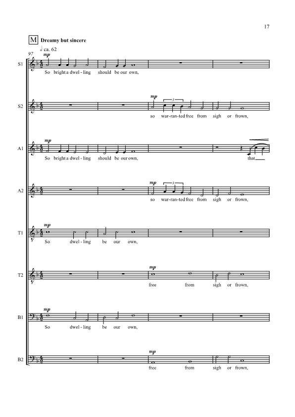 Sample 4 : Pelger, Ronald R. : Oh could we do, Imagination for Chorus with Lyrics by Thomas Moore - mixed choir