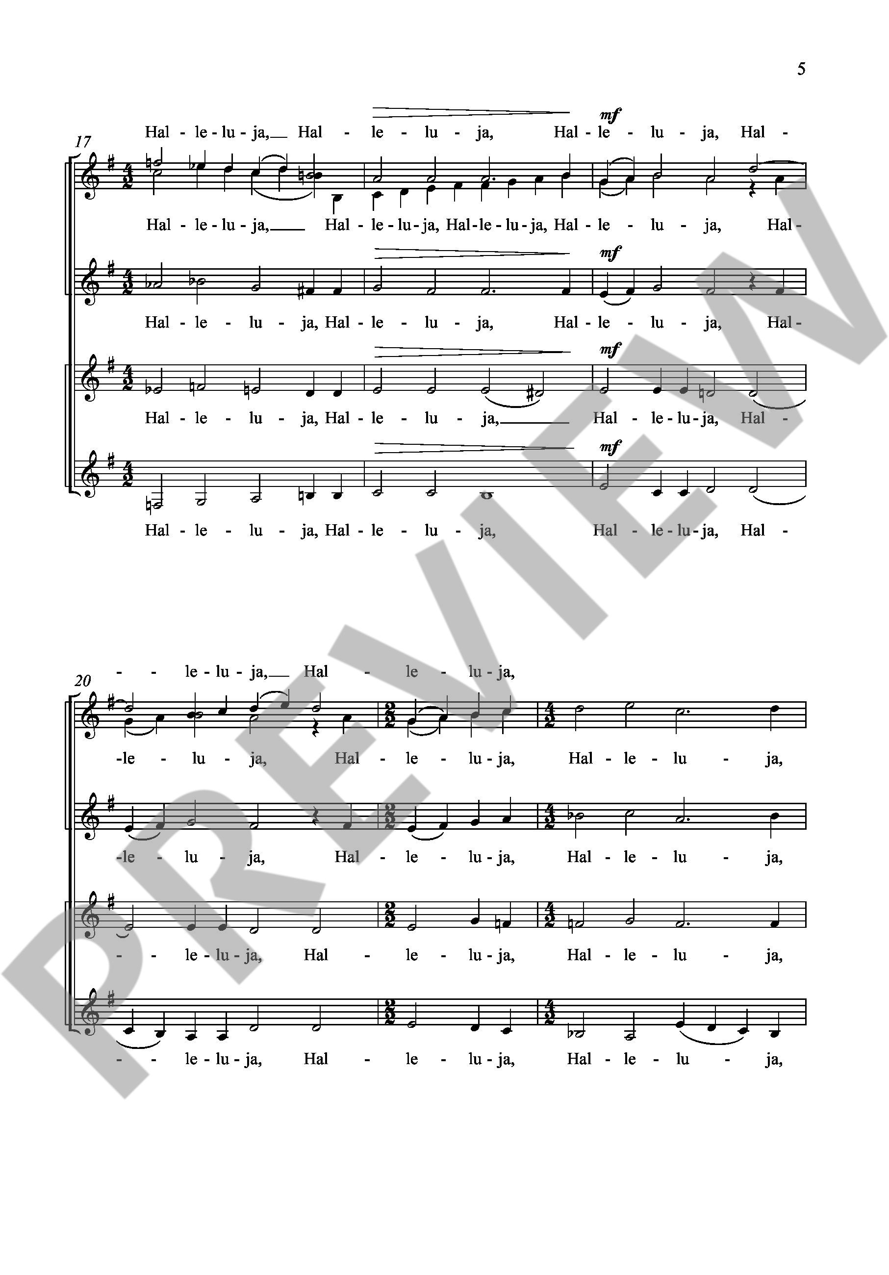 Sample 3 : Rohr, Heinrich / Rudin, Rolf : Würzburger Halleluja, Coda zu GL 175,4 - female choir (SSAA) a cappe