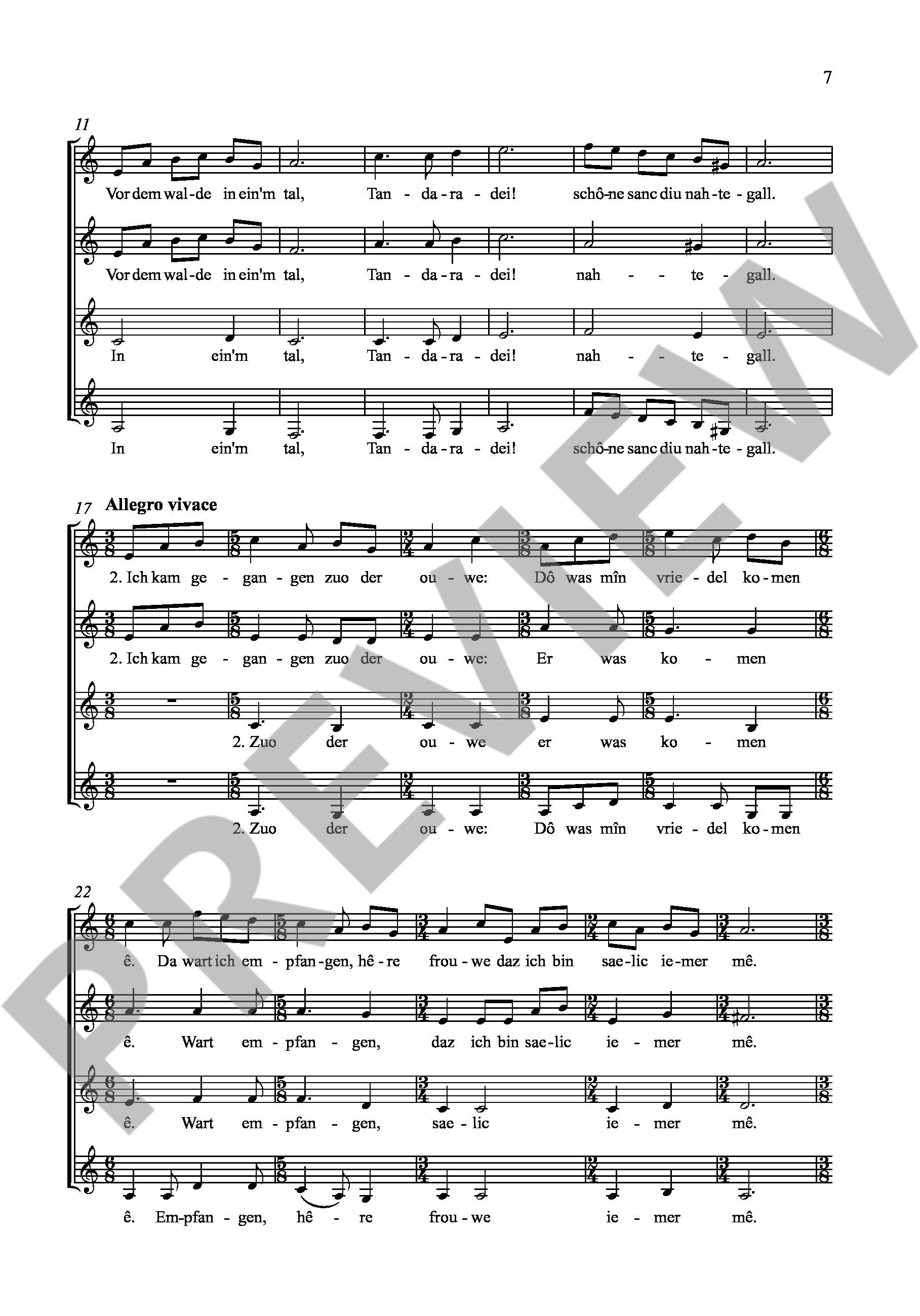 Sample 3 : Martiné, Pascal : Under der linden, Vier Stücke nach Texten von Walther von der Vogelweide - femal