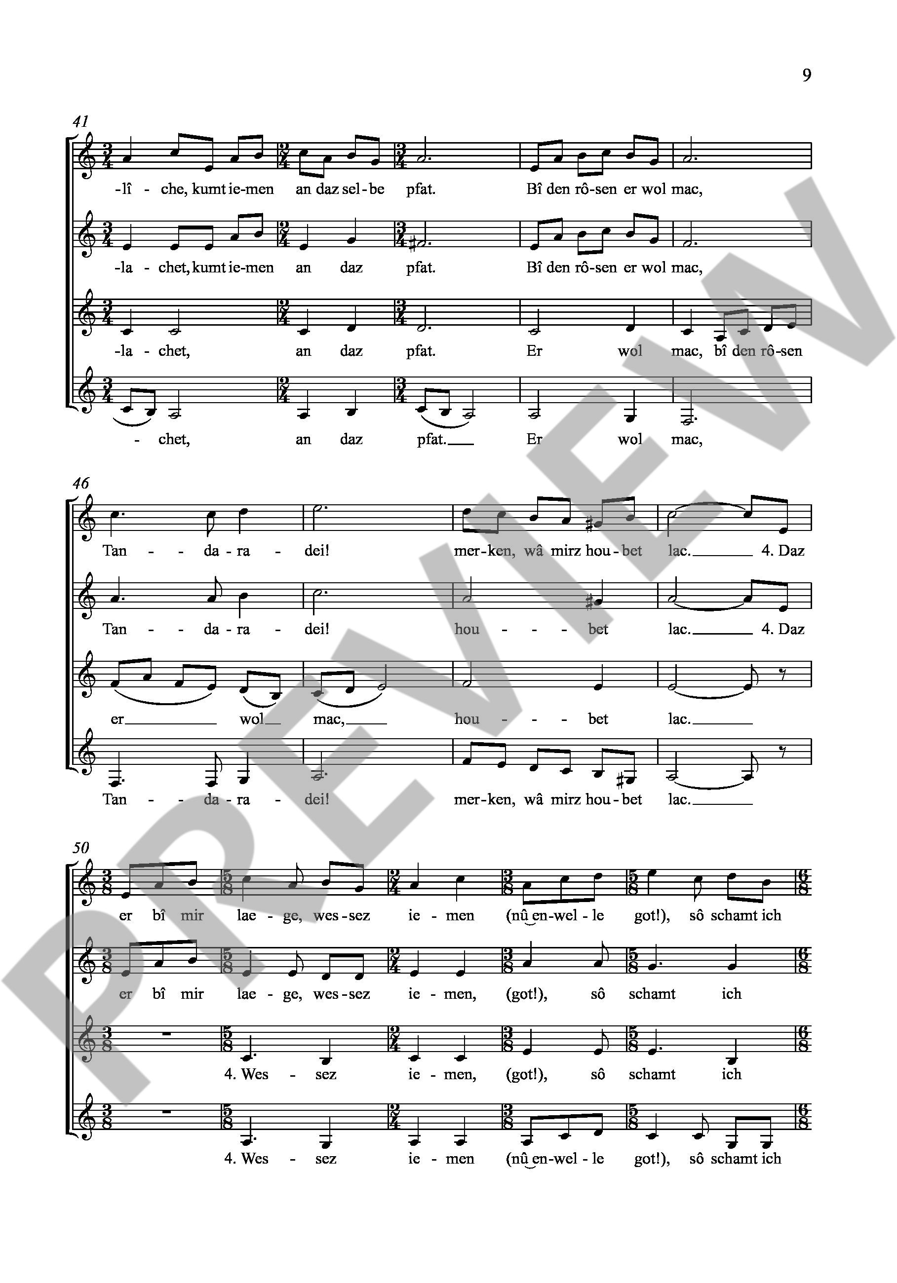 Sample 1 : Martiné, Pascal : Under der linden, Vier Stücke nach Texten von Walther von der Vogelweide - femal