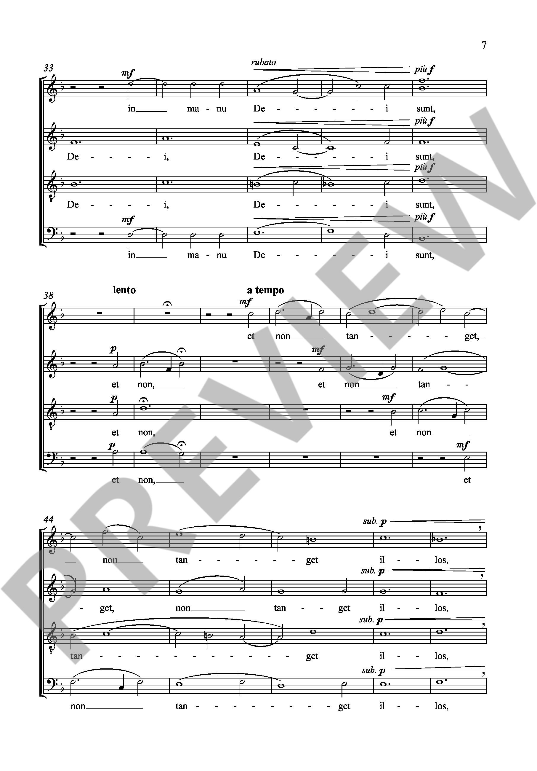 Sample 3 : Foerster, Peter Paul : Justorum animae, Buch der Weisheit III, 1.2a.3b - men's choir (TTBB) a cappel