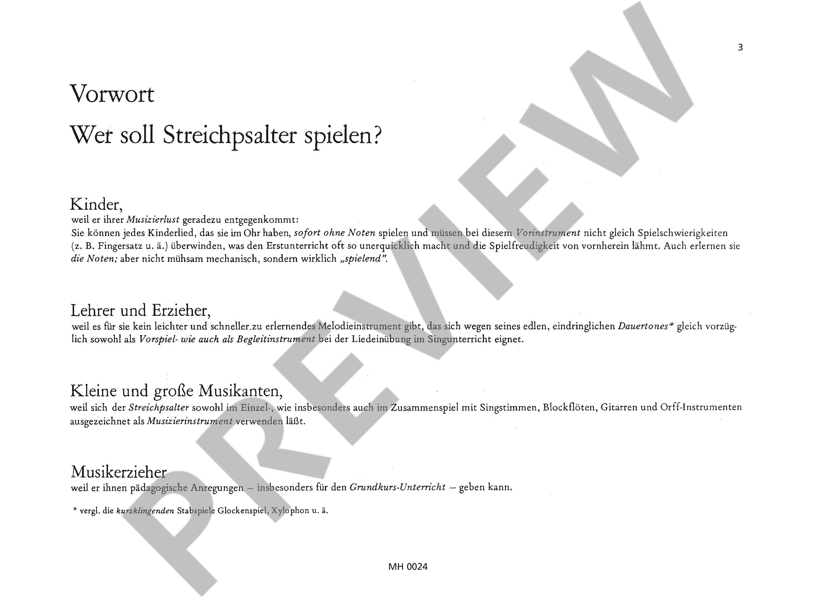 Sample 1 : Blank, August :  Streichpsalterfibel,  - Other string instruments - Schott Digital