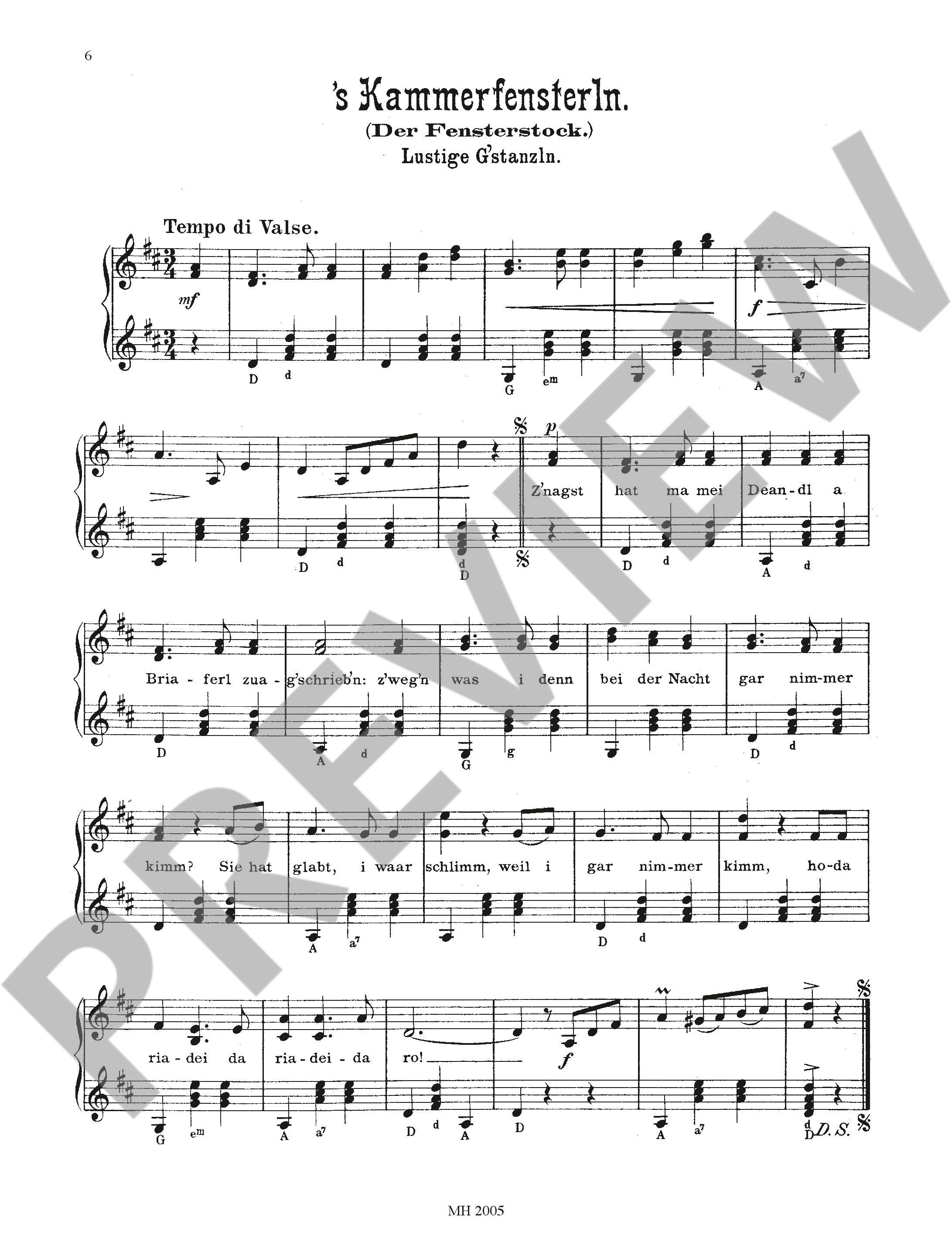Sample 3 : Real Bavarian, folk songs, original "Schnadahüpf'l" (dance) and landler - zither - Schott Digital
