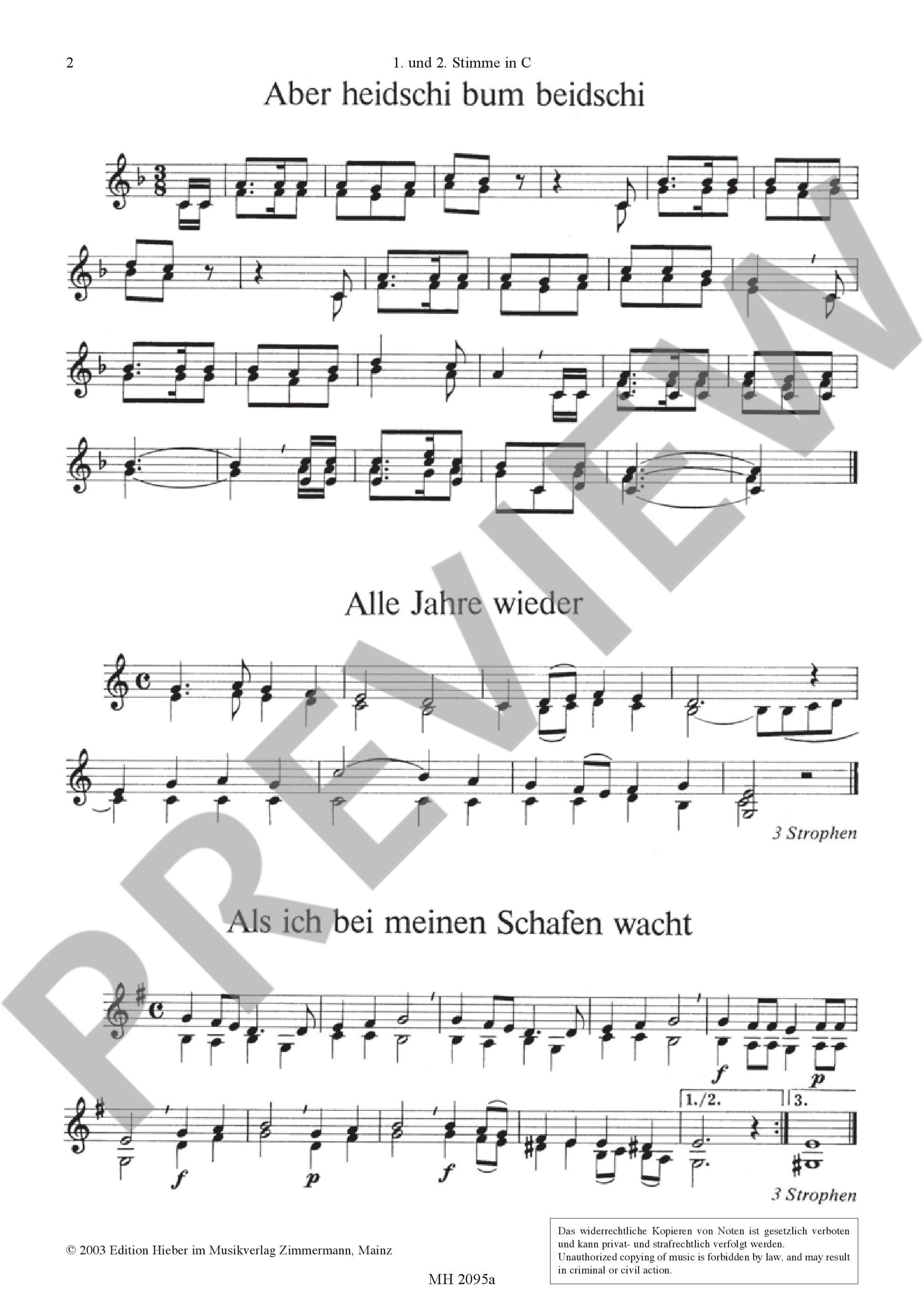 Sample 1 : Christmas Carols, The most beautiful Christmas Carols are set in easy-to-sing tones - various option