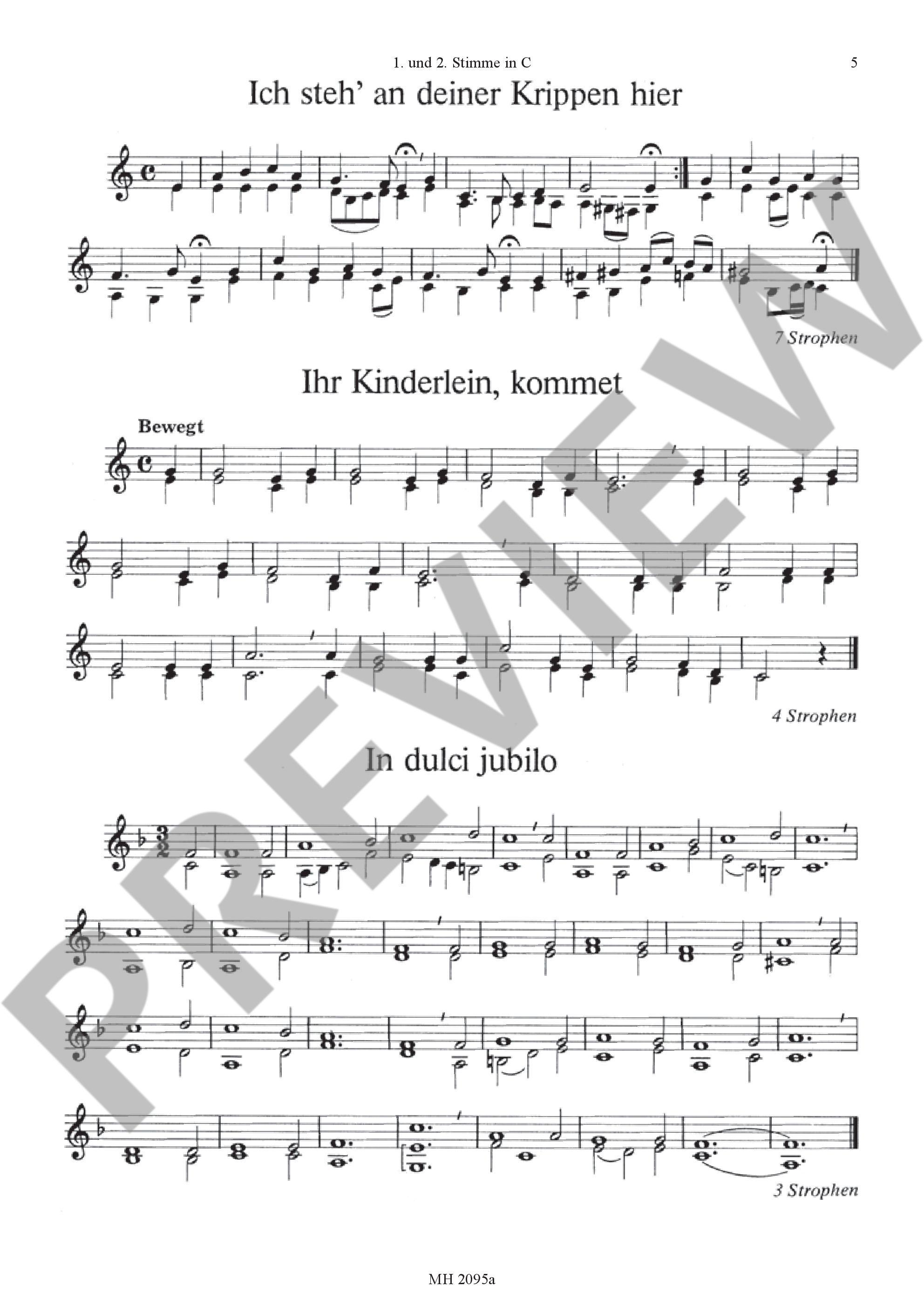 Sample 4 : Christmas Carols, The most beautiful Christmas Carols are set in easy-to-sing tones - various option