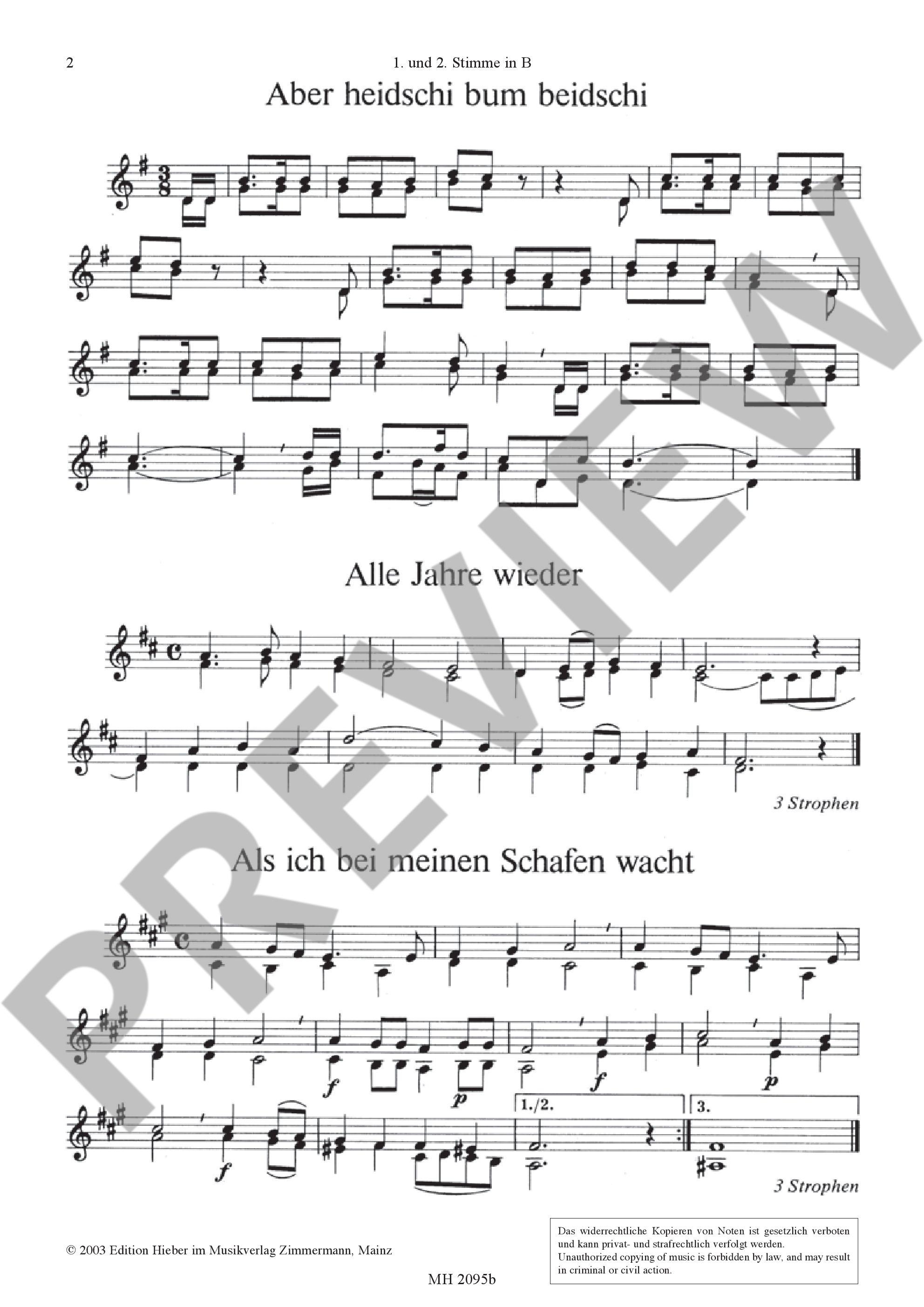 Sample 1 : Christmas Carols, The most beautiful Christmas Carols are set in easy-to-sing tones - various option