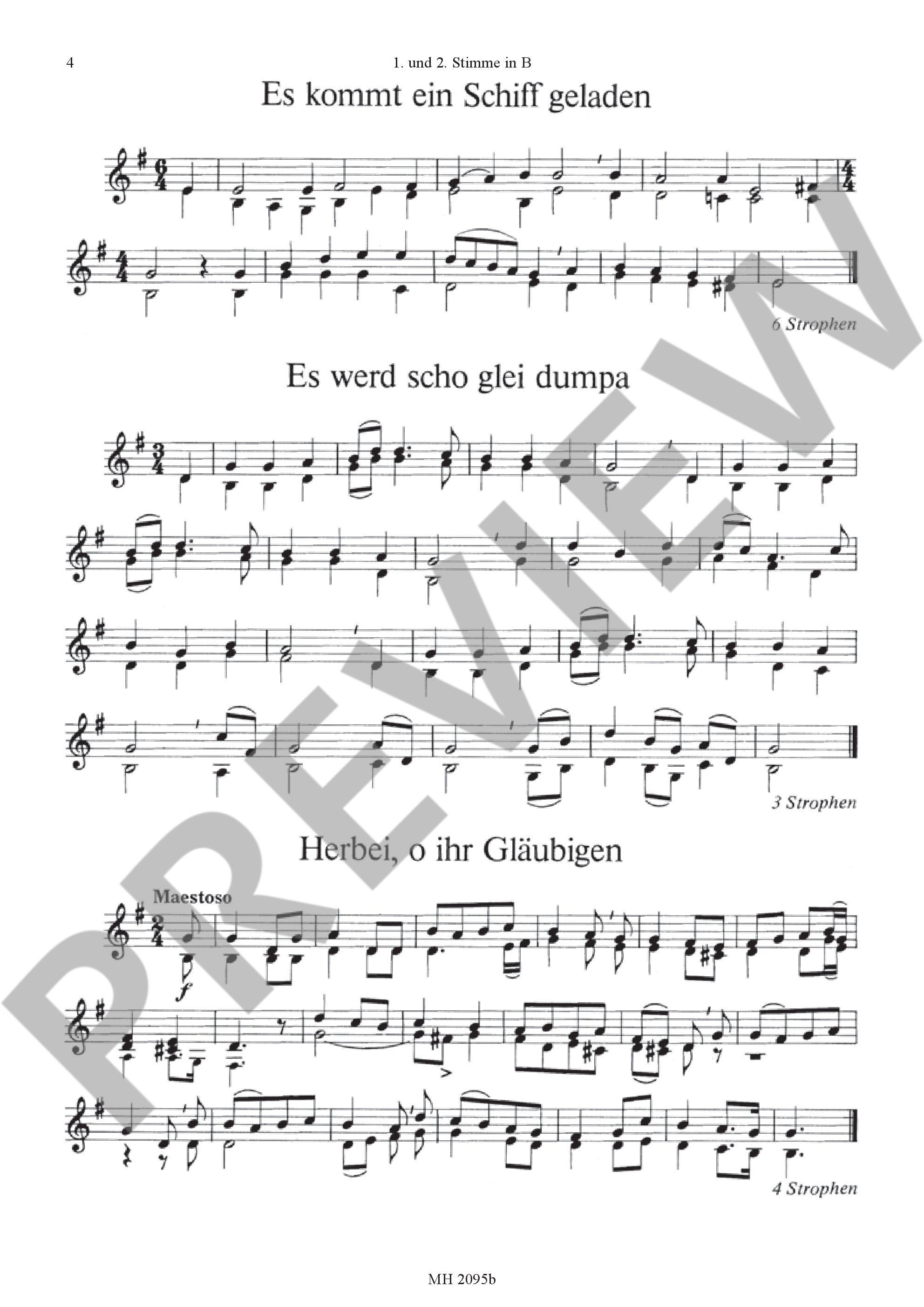 Sample 3 : Christmas Carols, The most beautiful Christmas Carols are set in easy-to-sing tones - various option
