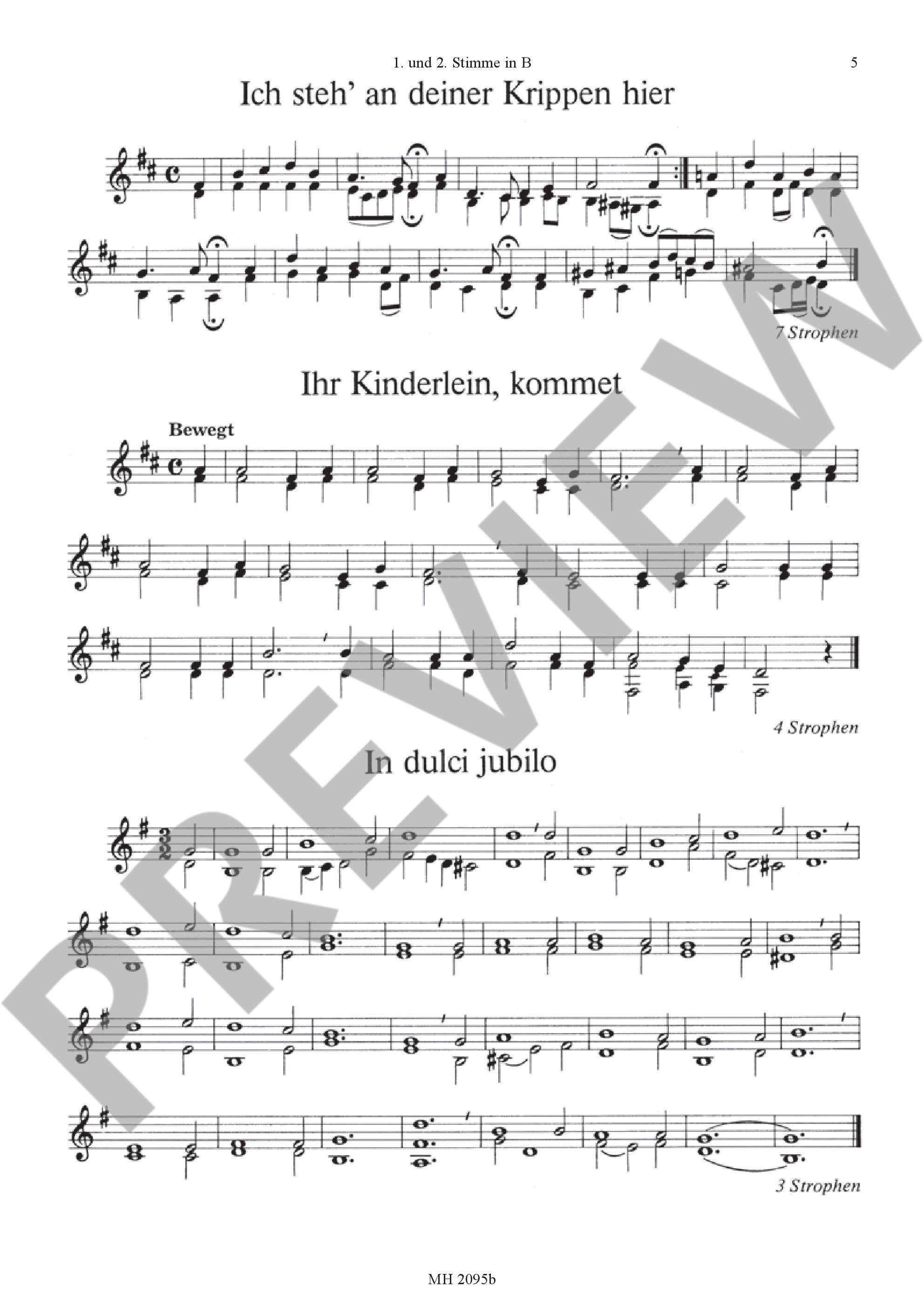 Sample 4 : Christmas Carols, The most beautiful Christmas Carols are set in easy-to-sing tones - various option