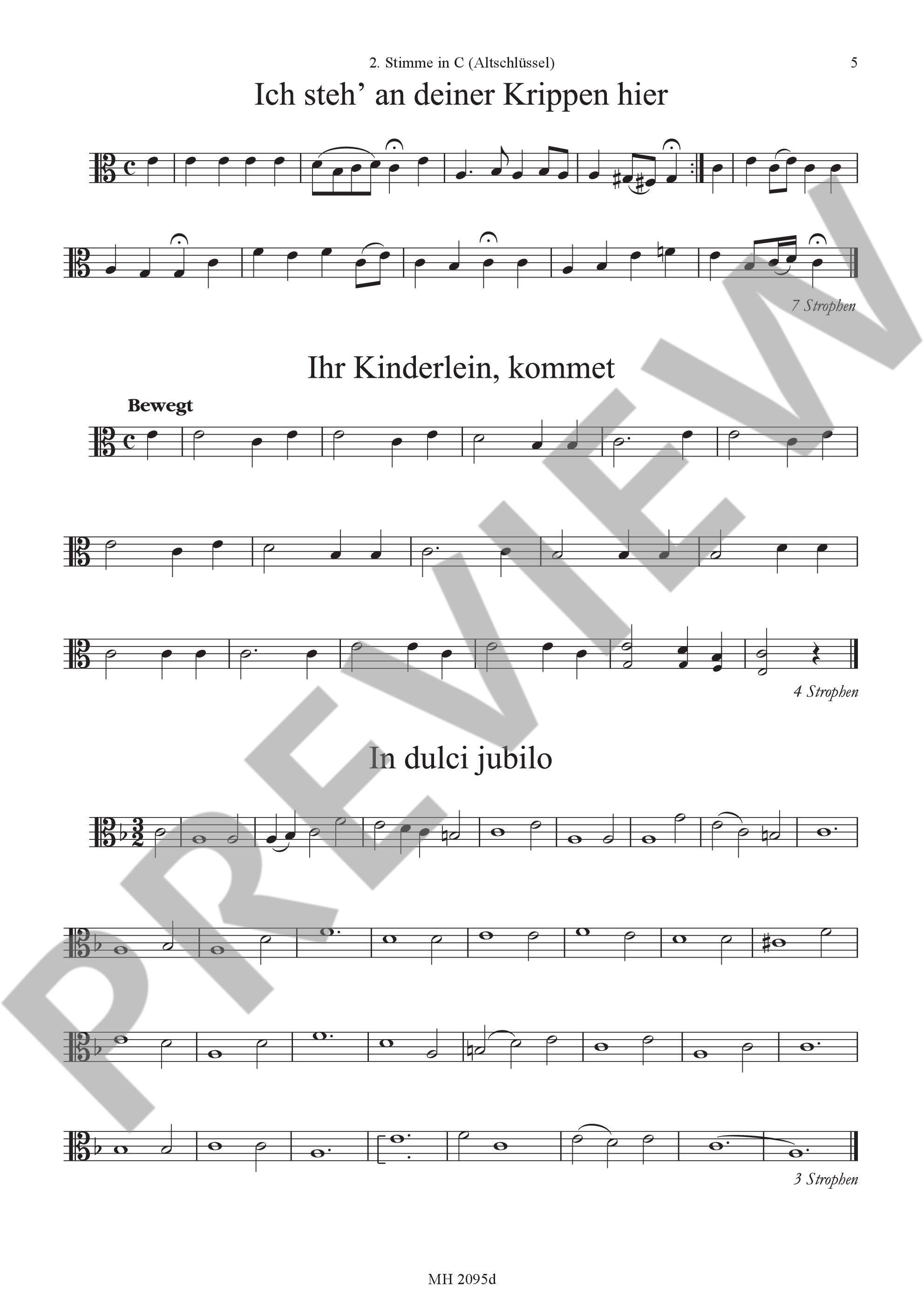 Sample 4 : Christmas Carols, The most beautiful Christmas Carols are set in easy-to-sing tones - various option