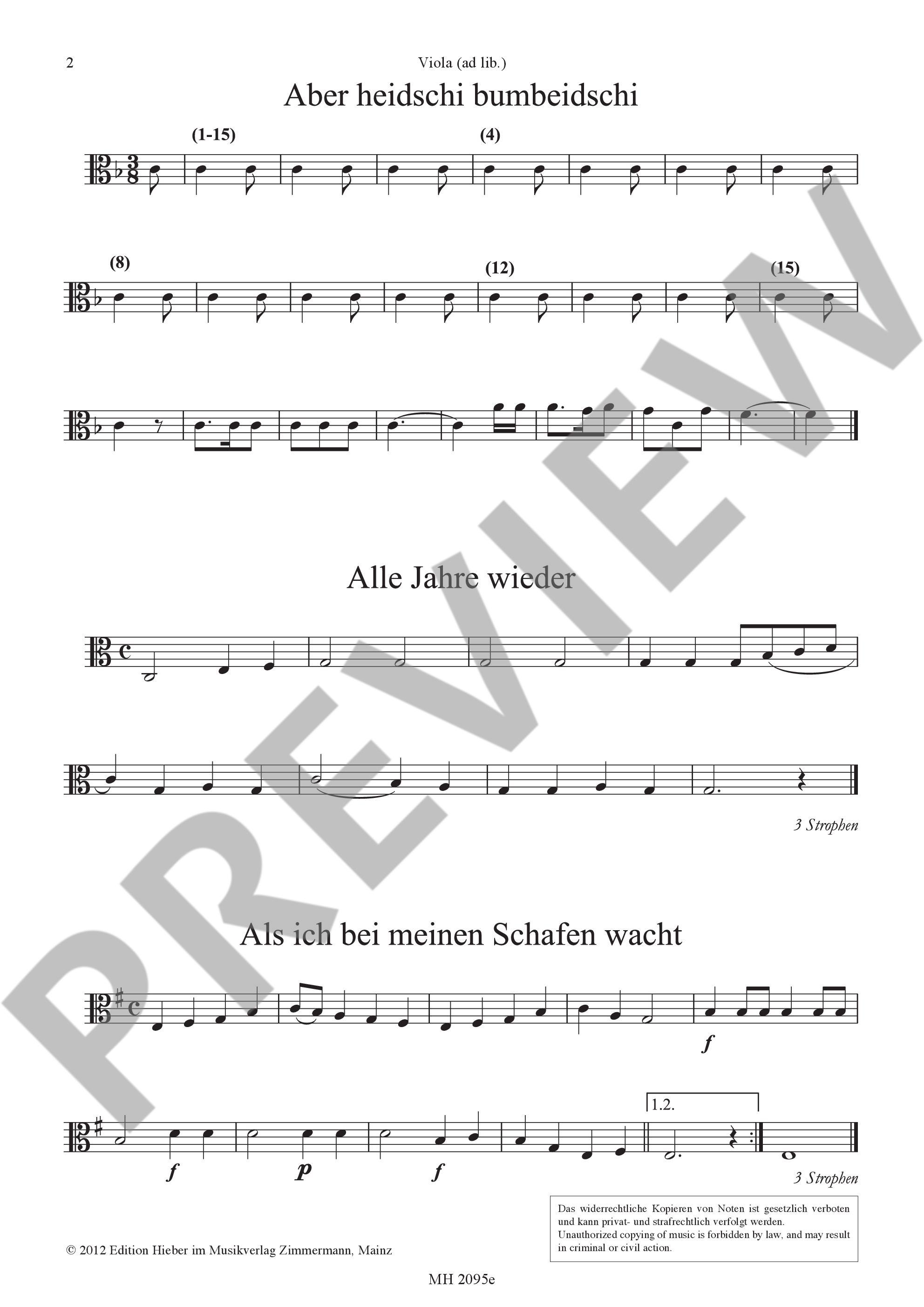 Sample 1 : Christmas Carols, The most beautiful Christmas Carols are set in easy-to-sing tones - various option