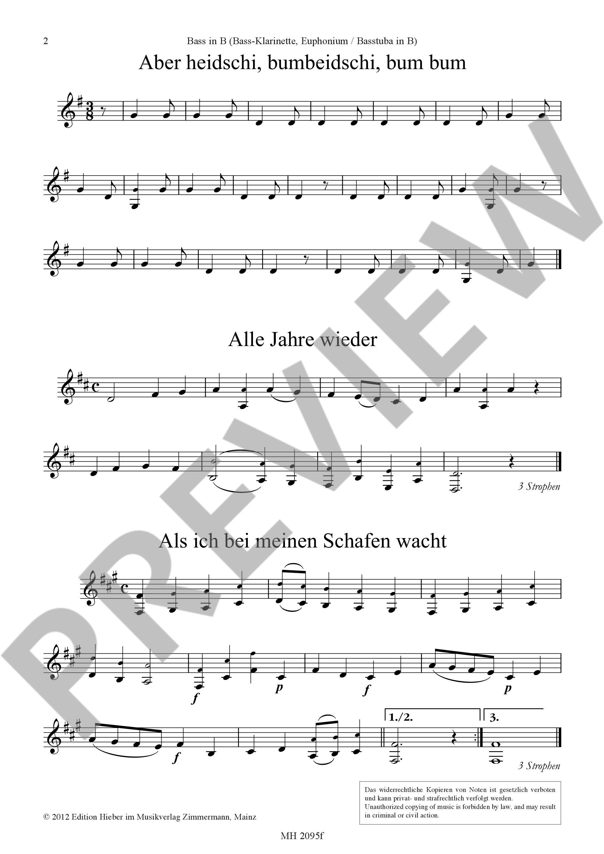 Sample 1 : Christmas carols, The most beautiful Christmas Carols are set in easy-to-sing tones - various option