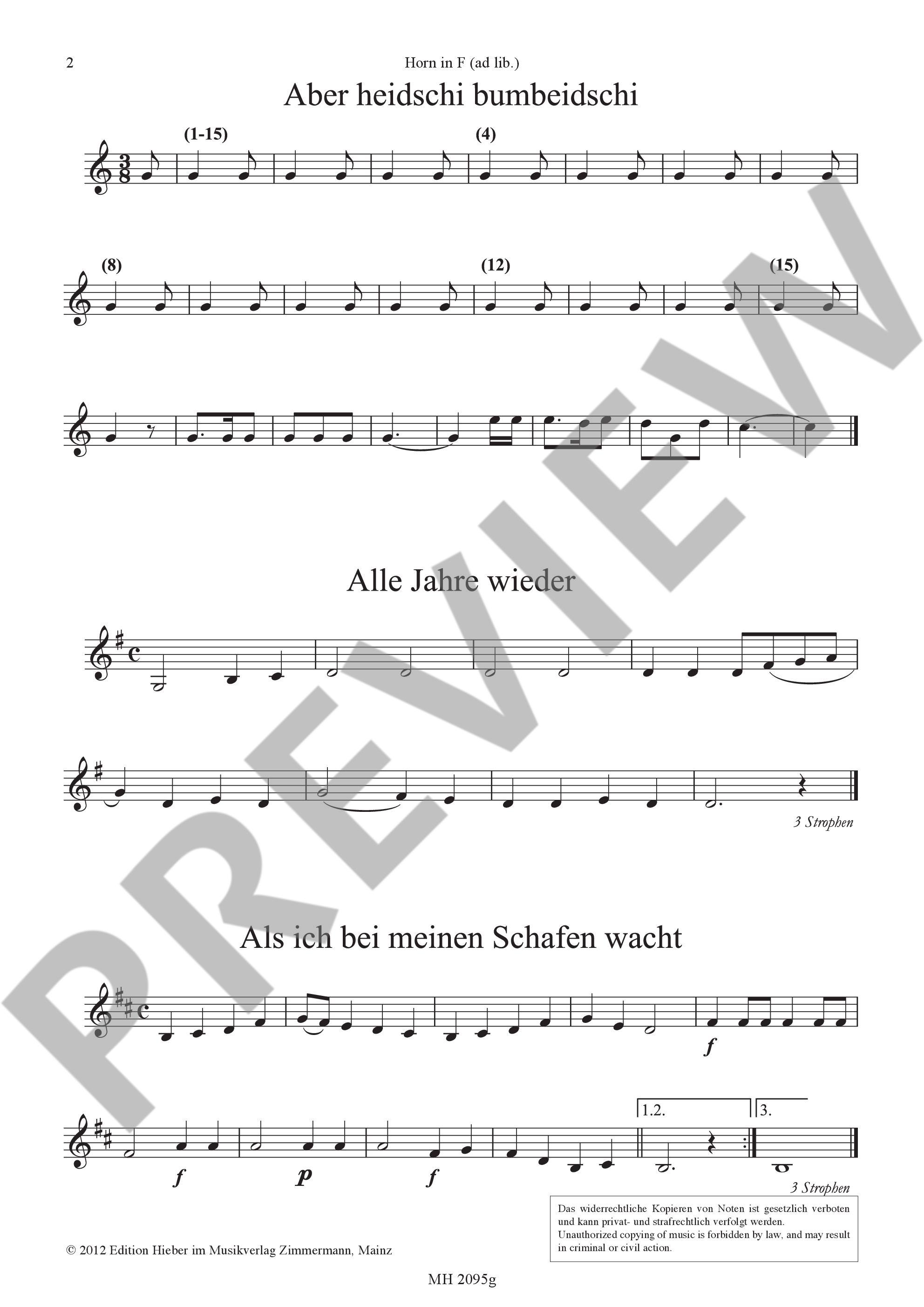 Sample 1 : Christmas Carols, The most beautiful Christmas Carols are set in easy-to-sing tones - various option