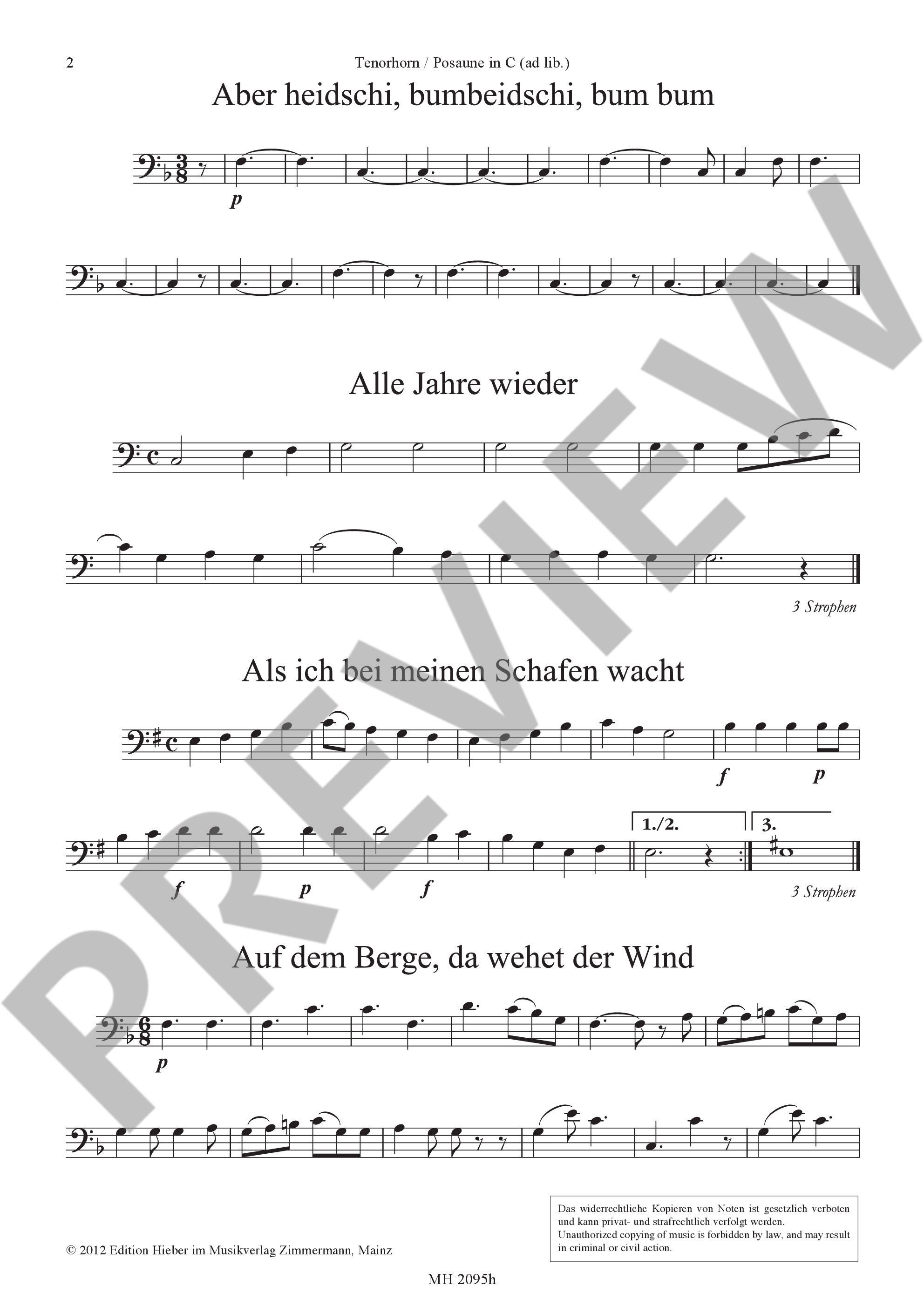 Sample 1 : Christmas Carols, The most beautiful Christmas Carols are set in easy-to-sing tones - various option