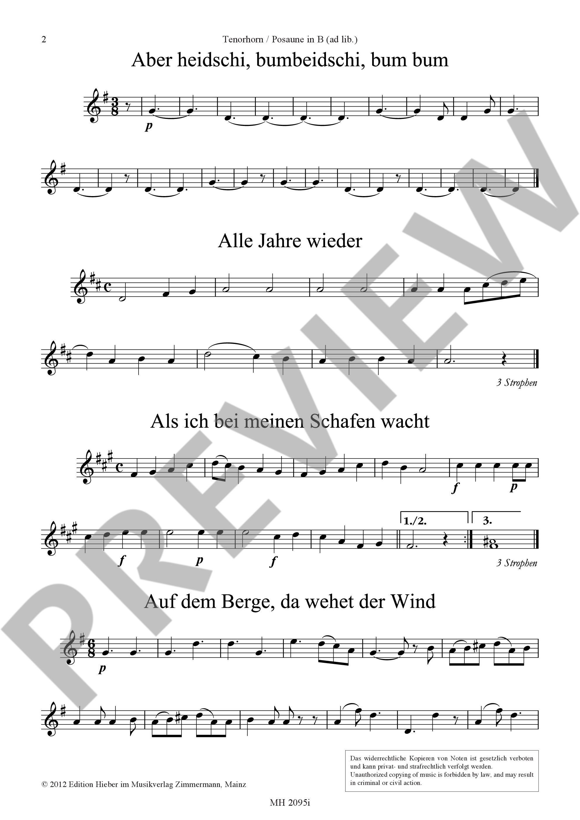 Sample 3 : Christmas Carols, The most beautiful Christmas Carols are set in easy-to-sing tones - various option