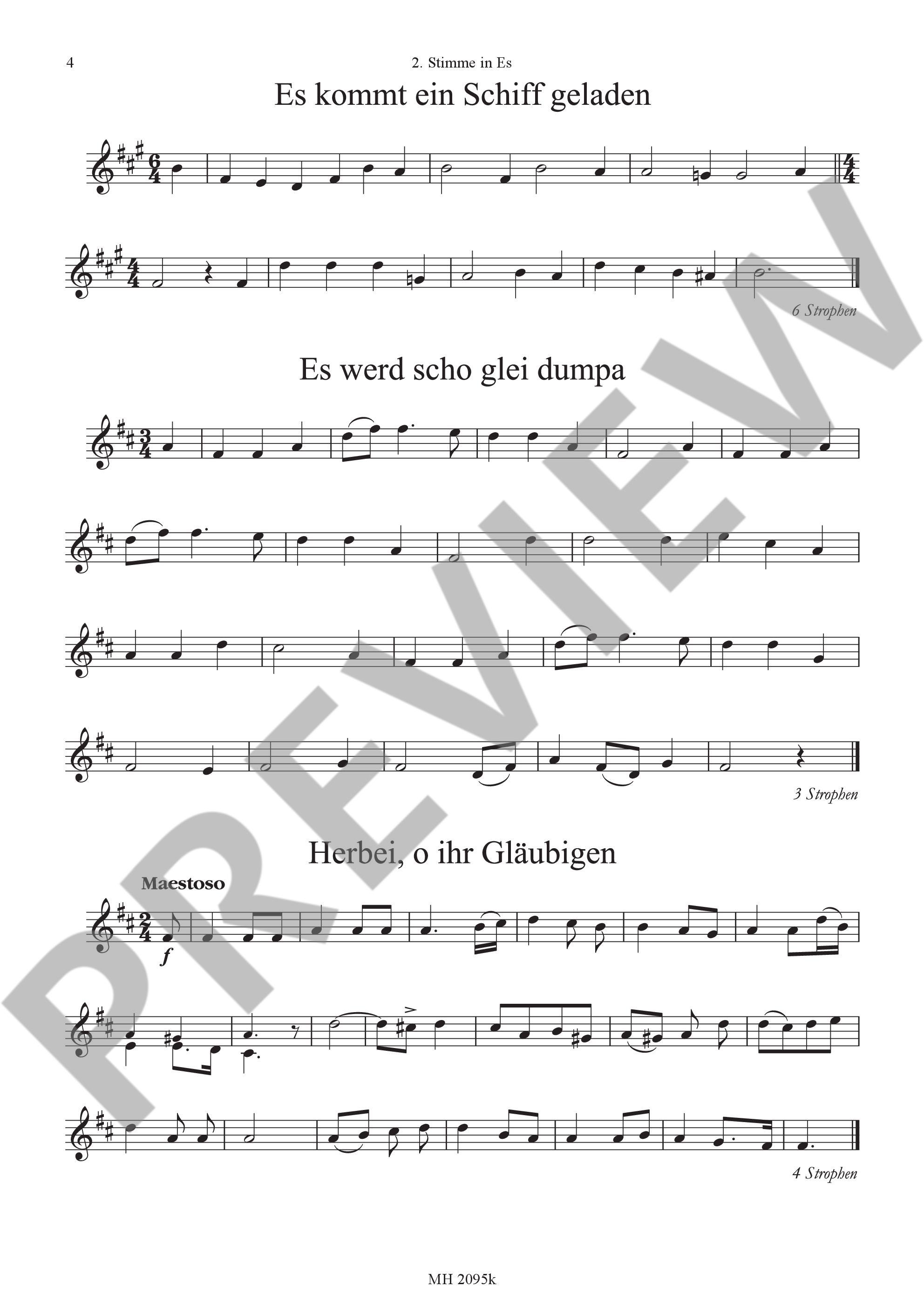 Sample 3 : Christmas Carols, The most beautiful Christmas Carols are set in easy-to-sing tones - various option