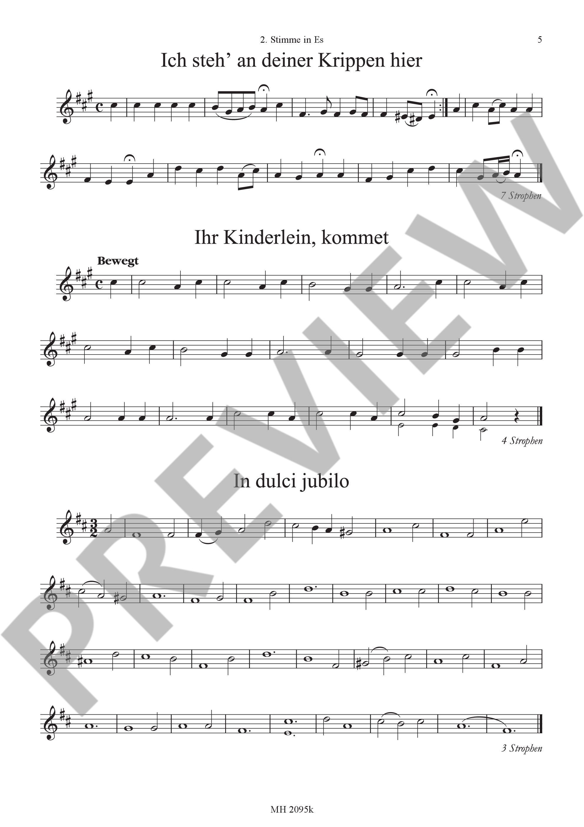 Sample 4 : Christmas Carols, The most beautiful Christmas Carols are set in easy-to-sing tones - various option